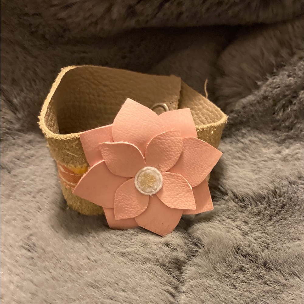 Boho leather cuff bracelet